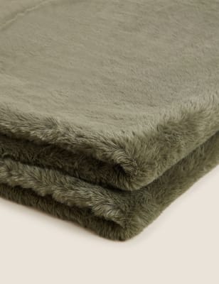 

Supersoft Faux Fur Throw - Green, Green