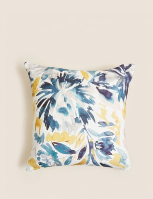 Pure Cotton Watercolour Floral Cushion - AU