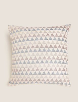 

M&S Collection Chenille Geometric Cushion - Duck Egg, Duck Egg