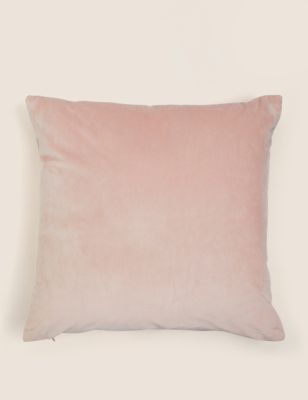 M&S Collection Velvet Cushion - Soft Pink, Soft Pink
