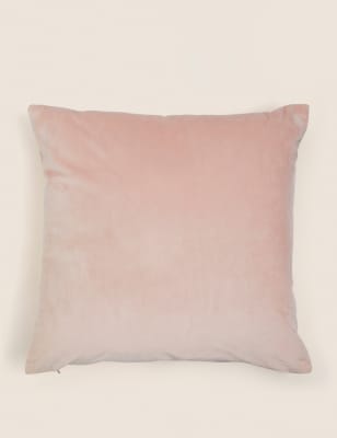 M&S Collection Velvet Cushion - Soft Pink, Soft Pink