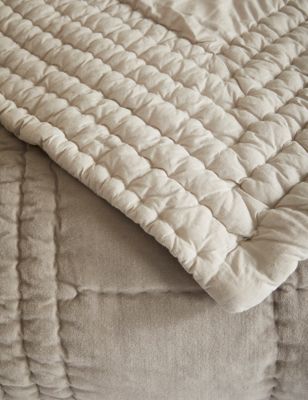 Cotton Velvet Quilted Bedspread