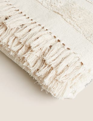 

M&S Collection Pure Cotton Striped Tufted Throw - Natural Mix, Natural Mix