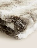 Faux Fur Animal Print Throw