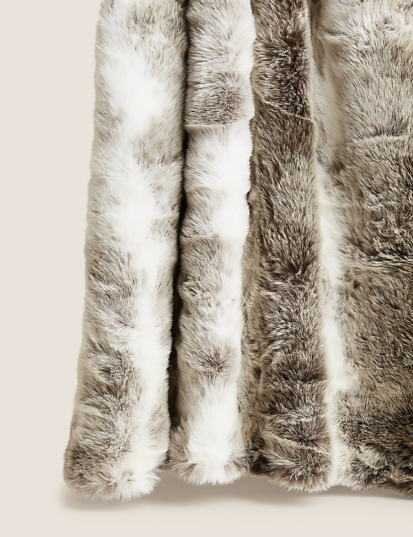 Faux Fur Animal Print Throw - FI