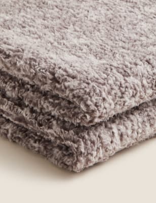 

M&S Collection Manta polar de marga de osito de peluche - Gris, Gris
