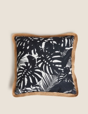 Set of 2 Leaf Print Outdoor Cushions