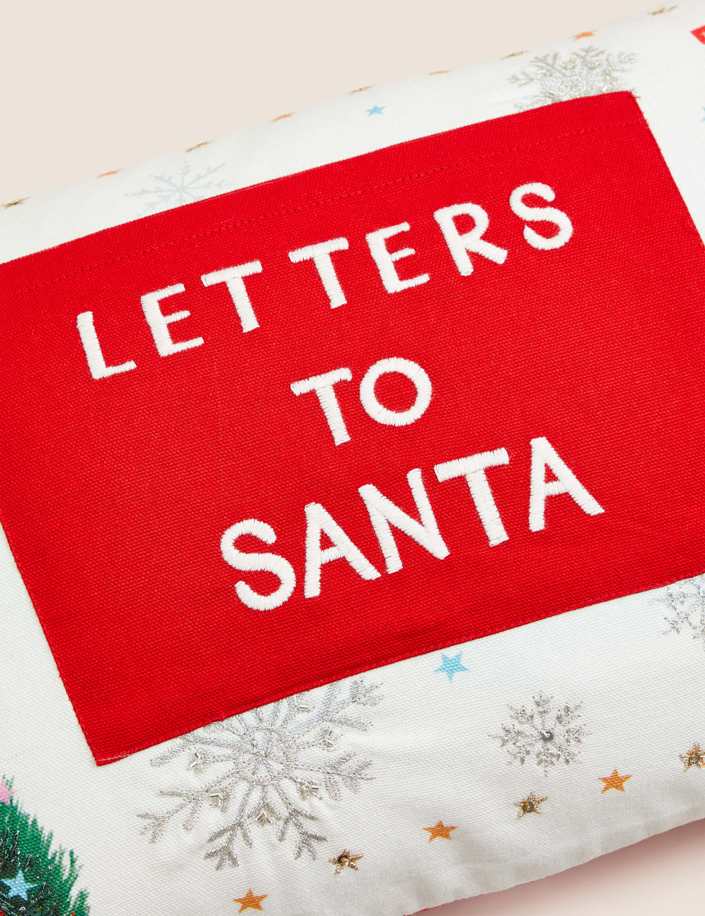Pure Cotton Letters to Santa Bolster Cushion image 4