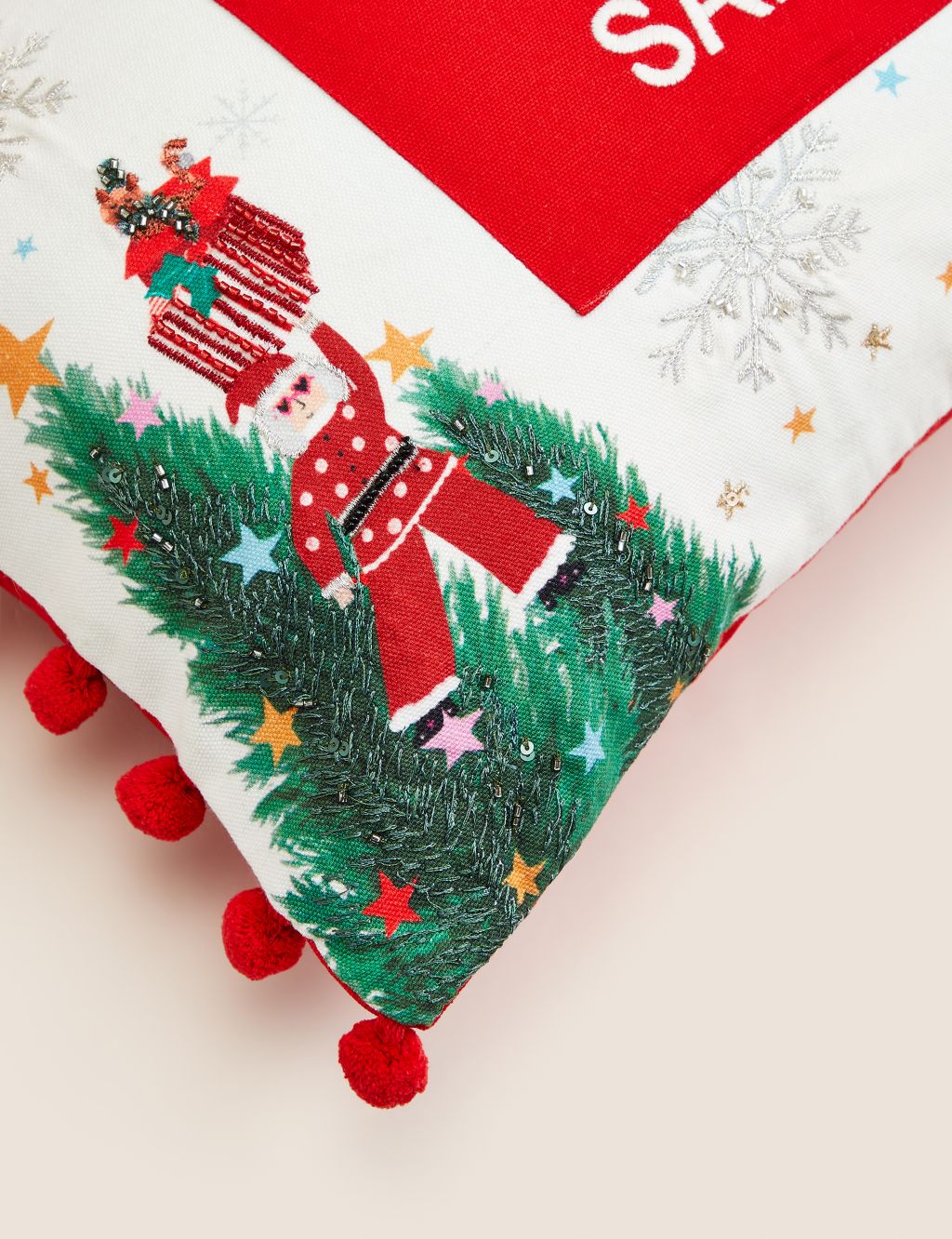 Pure Cotton Letters to Santa Bolster Cushion image 5