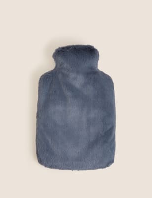 

M&S Collection Wärmflasche mit extra weichem Kunstpelzbezug - Blau, Blau