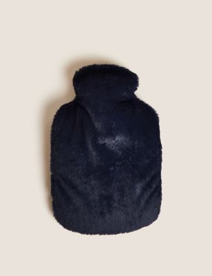 

M&S Collection Supersoft Faux Fur Hot Water Bottle - Navy, Navy