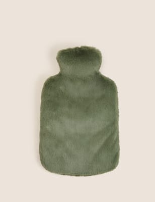 

M&S Collection Wärmflasche mit extra weichem Kunstpelzbezug - Grün, Grün