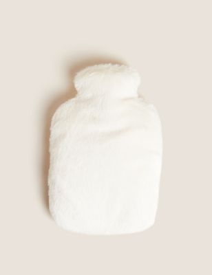 

M&S Collection Supersoft Faux Fur Hot Water Bottle - Cream, Cream
