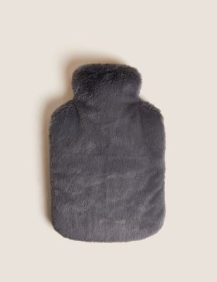 

M&S Collection Supersoft Faux Fur Hot Water Bottle - Charcoal, Charcoal