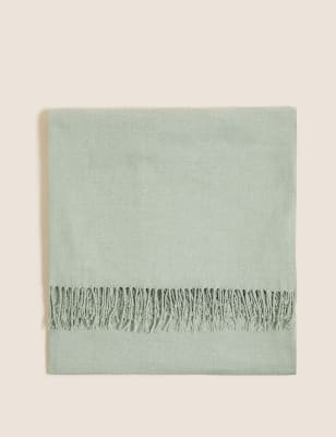 

M&S Collection Chenille Plain Throw - Sage, Sage