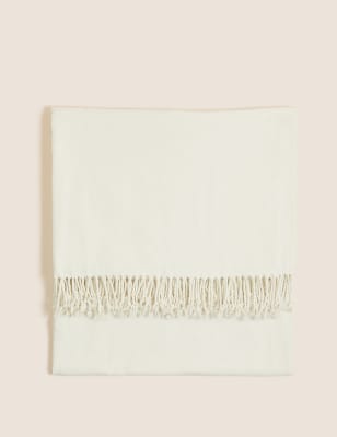 

M&S Collection Chenille Plain Throw - Cream, Cream