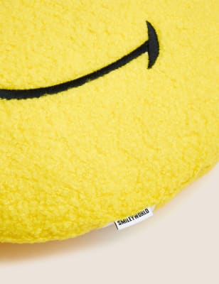 

M&S Collection SmileyWorld® Embroidered Cushion - Yellow, Yellow