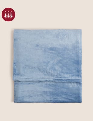 M&S Fleece Throw - MED - Blue, Blue,Light Grey,Pink