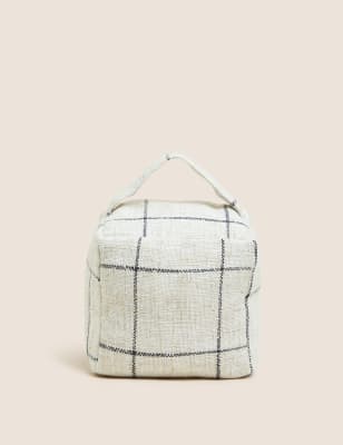 

M&S Collection Checked Door Stop - Natural, Natural