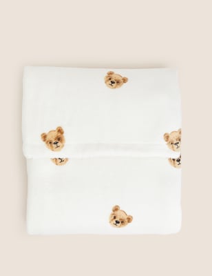 

Spencer Bear™ Borg Fleece Throw - Ecru Mix, Ecru Mix