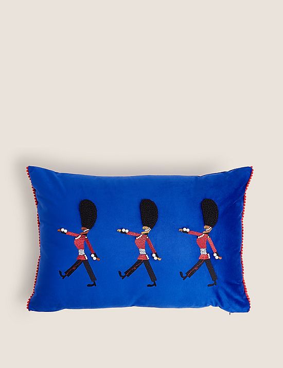 Embroidered Queen's Guards Bolster Cushion