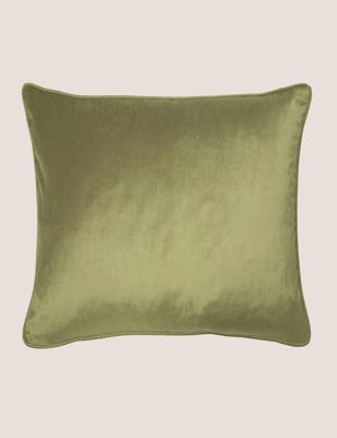 

Laura Ashley Velvet Nigella Piped Cushion - Green, Green