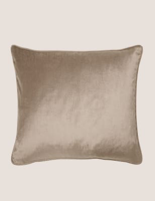 

Laura Ashley Velvet Nigella Piped Cushion - Truffle, Truffle