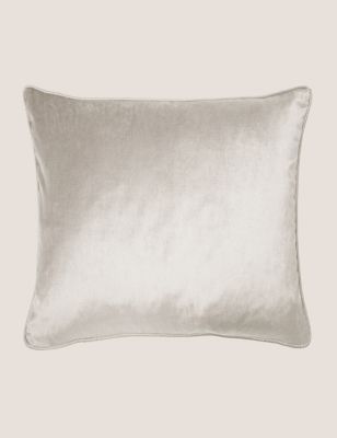 

Laura Ashley Velvet Nigella Piped Cushion - Silver, Silver