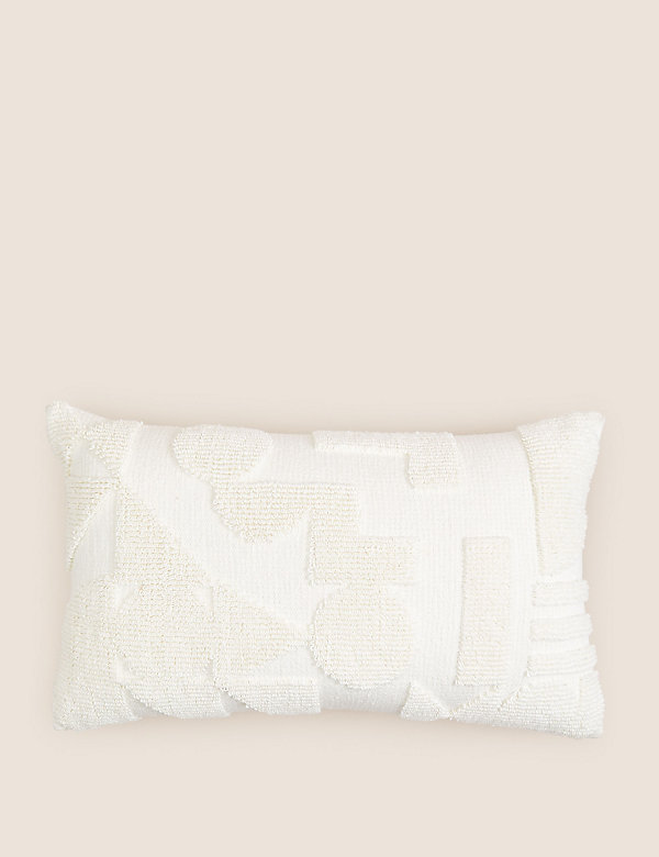 Cotton Rich Geometric Bolster Cushion - JE