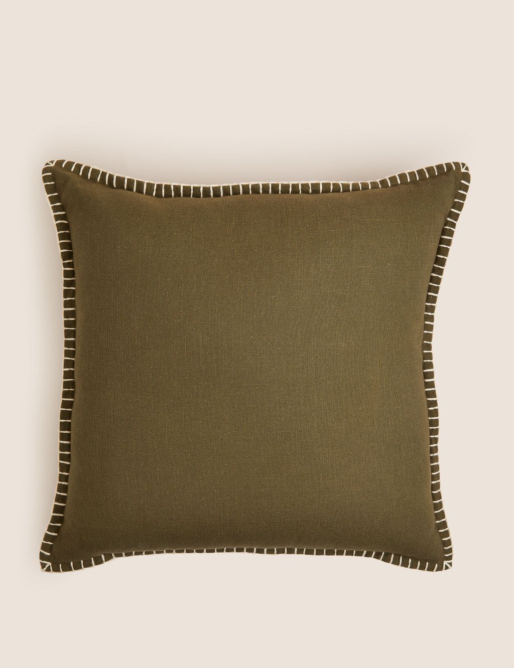 Pure Cotton Blanket Stitched Cushion image 1