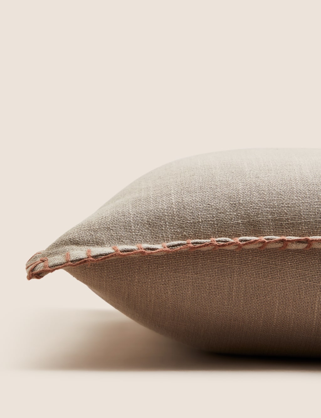 Pure Cotton Blanket Stitched Cushion image 2