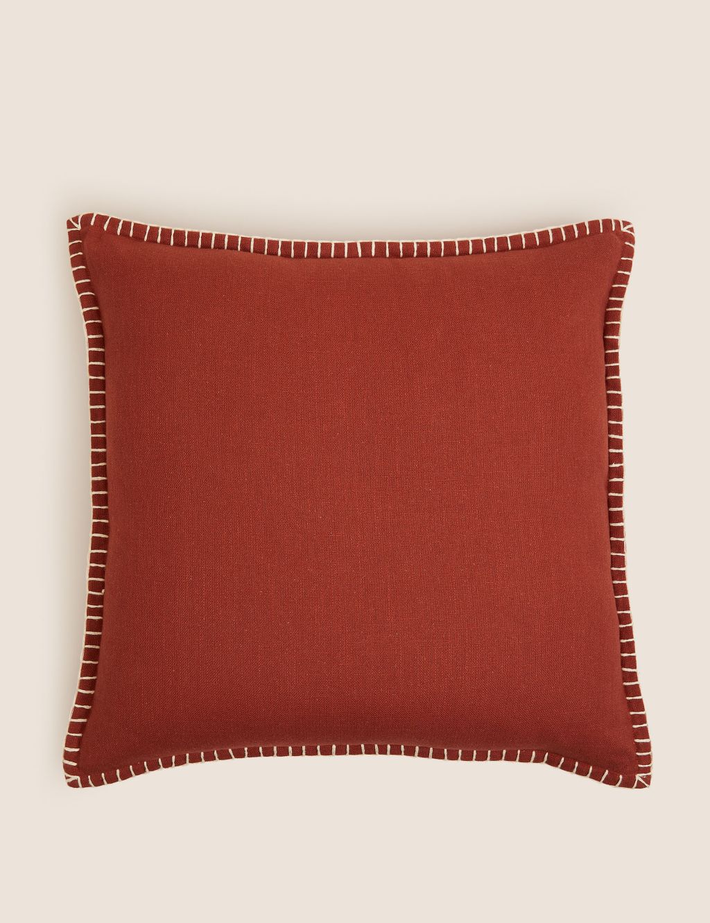 Pure Cotton Blanket Stitched Cushion image 1