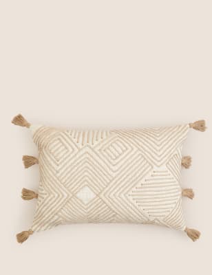 Pure Cotton Textured Bolster Cushion