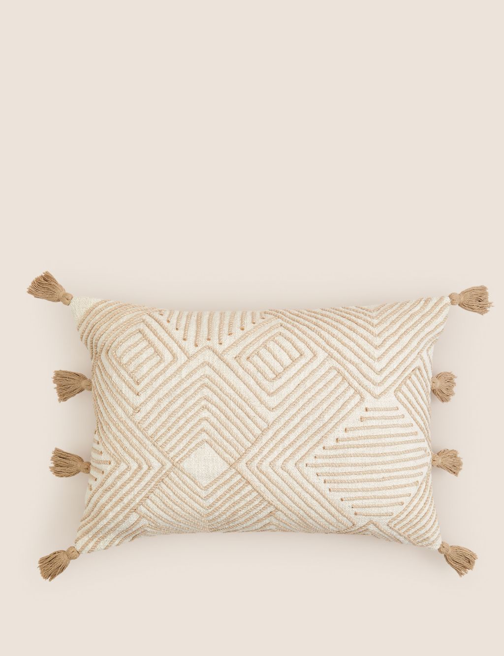 Pure Cotton Textured Bolster Cushion image 1