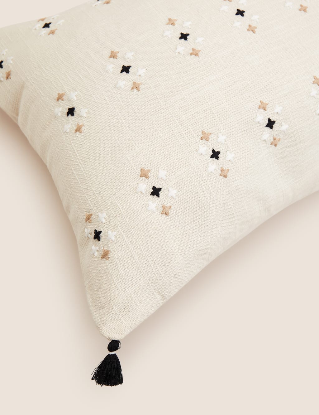 Cotton Rich Embroidered Bolster Cushion image 5