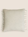 Cotton Rich Striped Tasselled Cushion