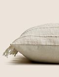 Cotton Rich Striped Tasselled Cushion