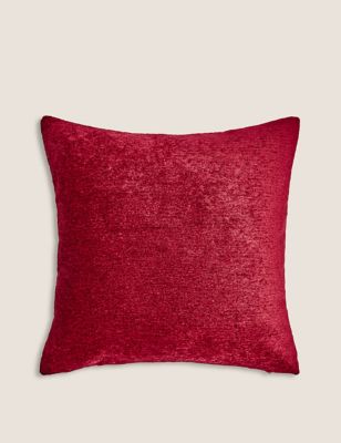 Chenille Cushion - Dark Red, Dark Red