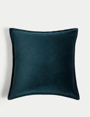 

M&S Collection Pure Cotton Velvet Cushion - Teal, Teal