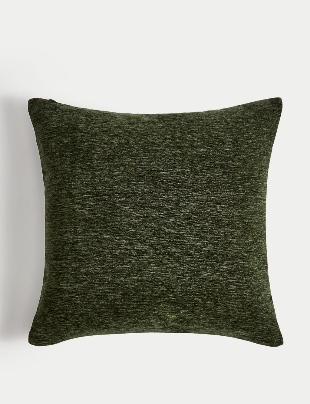 Green Marl Chenille Cushion (43cm x 43cm) - Matalan