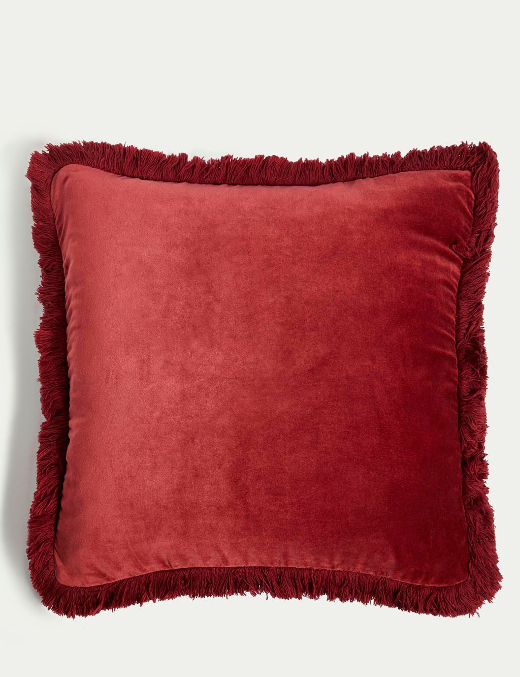 Pure Cotton Velvet Fringed Cushion