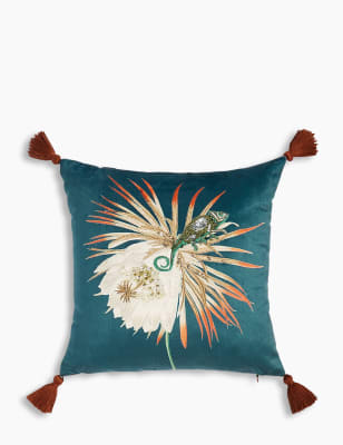 Amelie Embroidered Floral Cushion