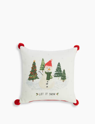 Let It Snow Print Cushion