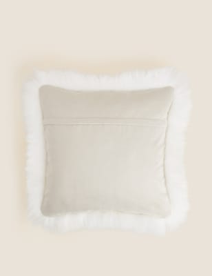 

M&S Collection Sheepskin Cushion - Cream, Cream