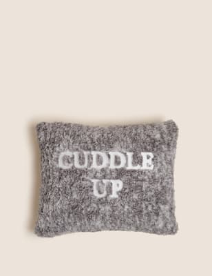 

M&S Collection Cuddle Up Small Embroidered Bolster Cushion - Grey, Grey