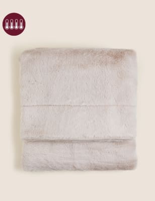 

M&S Collection Supersoft Faux Fur Throw - Blush, Blush