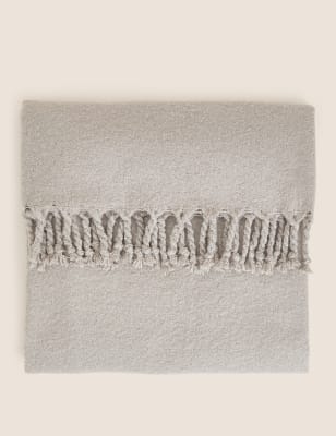 

M&S Collection Faux Mohair Throw - Light Taupe, Light Taupe