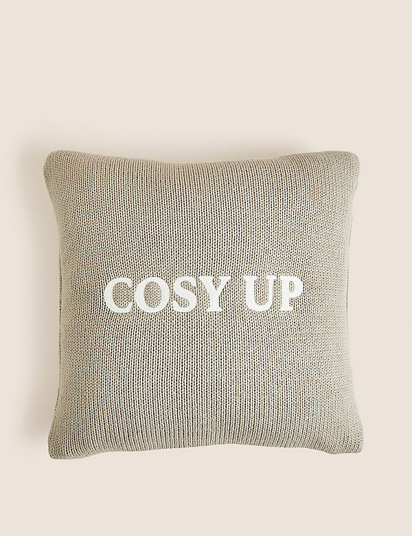 Cosy Up Slogan Cushion - GR