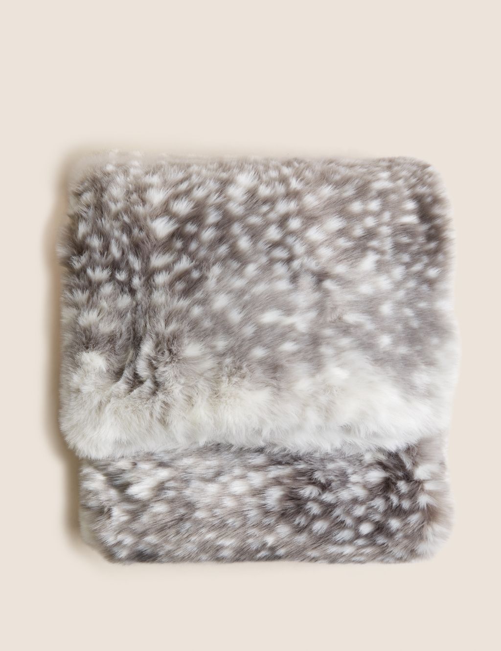 Faux Fur Snow Leopard Throw image 1