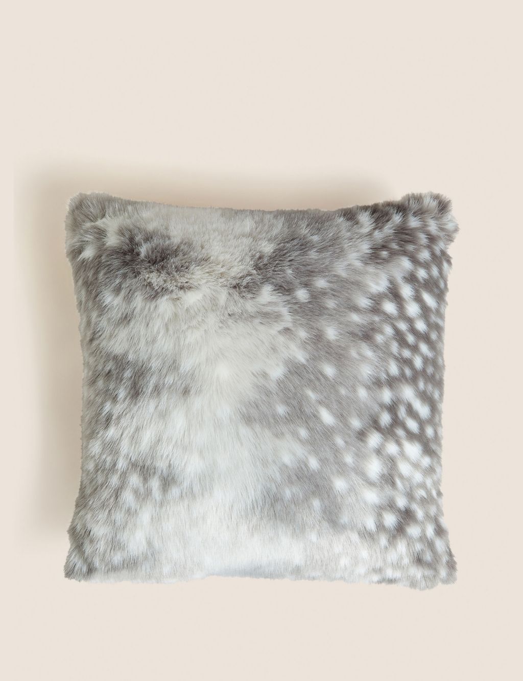 Faux Fur Snow Leopard Cushion image 1